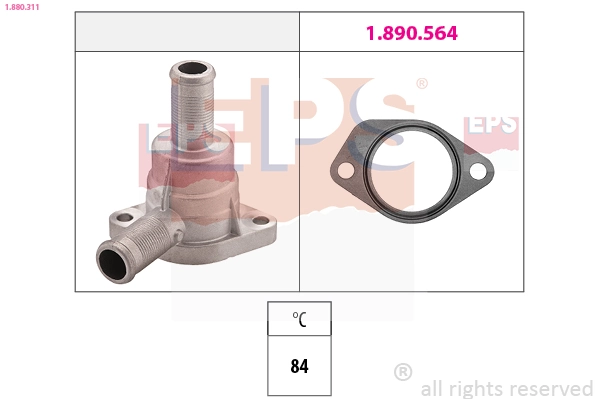 Thermostat, coolant Made in Italy - OE Equivalent 1.880.311