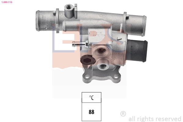 Thermostat, coolant Made in Italy - OE Equivalent 1.880.116