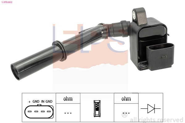 Ignition Coil Made in Italy - OE Equivalent 1.970.652