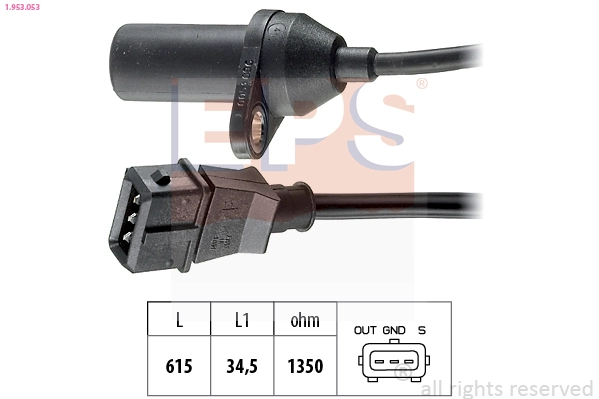 Sensor, crankshaft pulse Made in Italy - OE Equivalent 1.953.053