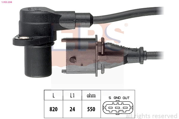 Sensor, crankshaft pulse Made in Italy - OE Equivalent 1.953.234