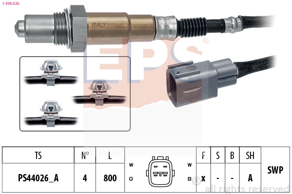 Oxygen Sensor Made in Italy - OE Equivalent 1.998.525