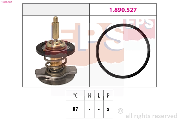 Thermostat, coolant Made in Italy - OE Equivalent 1.880.807
