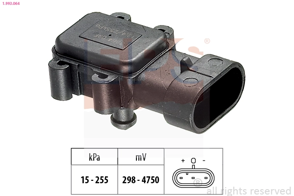 Air Pressure Sensor, altitude adaption Made in Italy - OE Equivalent 1.993.064