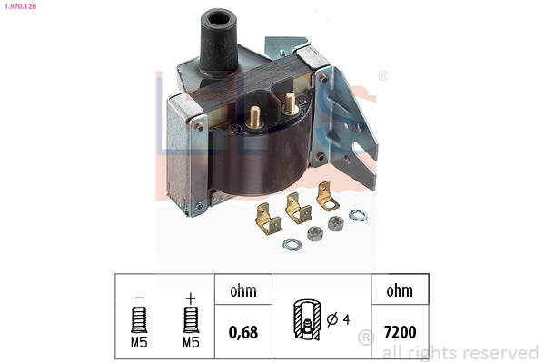 Ignition Coil Made in Italy - OE Equivalent 1.970.126