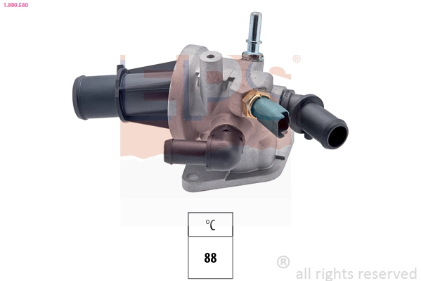 Thermostat, coolant Made in Italy - OE Equivalent 1.880.580