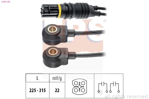 Knock Sensor Made in Italy - OE Equivalent 1.957.120