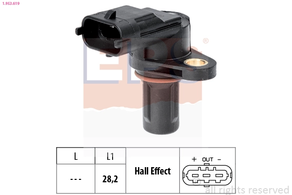 Sensor, engine speed Made in Italy - OE Equivalent 1.953.619