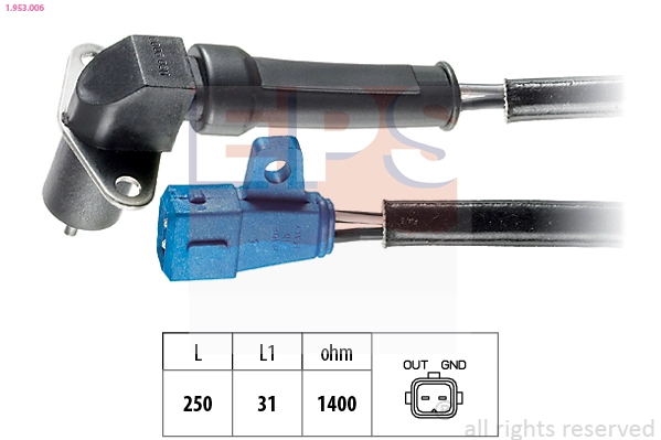 Sensor, crankshaft pulse Made in Italy - OE Equivalent 1.953.006