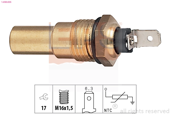 Sensor, coolant temperature Made in Italy - OE Equivalent 1.830.035