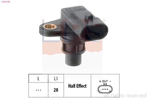 Sensor, camshaft position Made in Italy - OE Equivalent 1.953.388