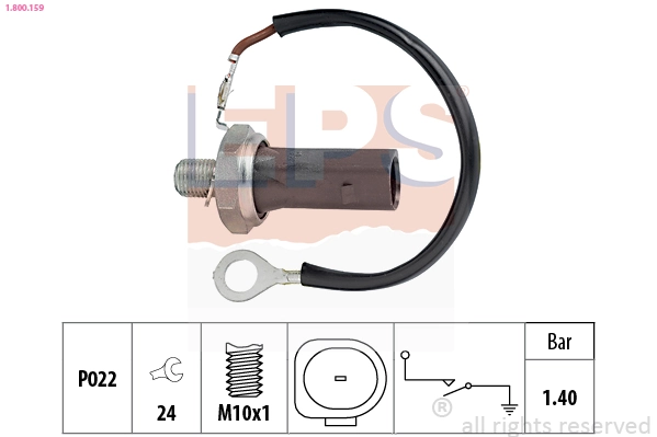 Oil Pressure Switch Made in Italy - OE Equivalent 1.800.159