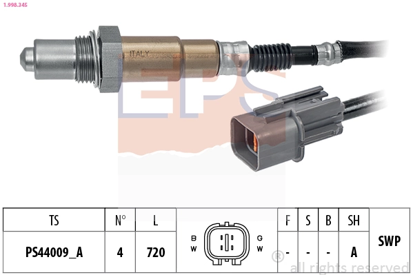 Oxygen Sensor Made in Italy - OE Equivalent 1.998.345