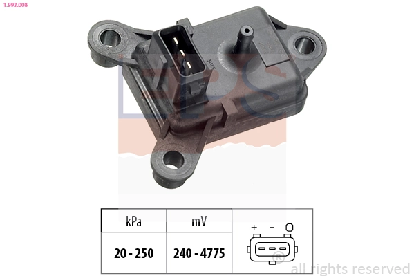 Air Pressure Sensor, altitude adaption Made in Italy - OE Equivalent 1.993.008