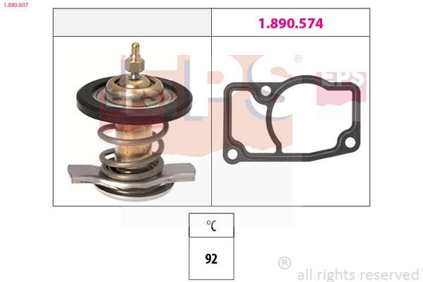 Thermostat, coolant Made in Italy - OE Equivalent 1.880.607