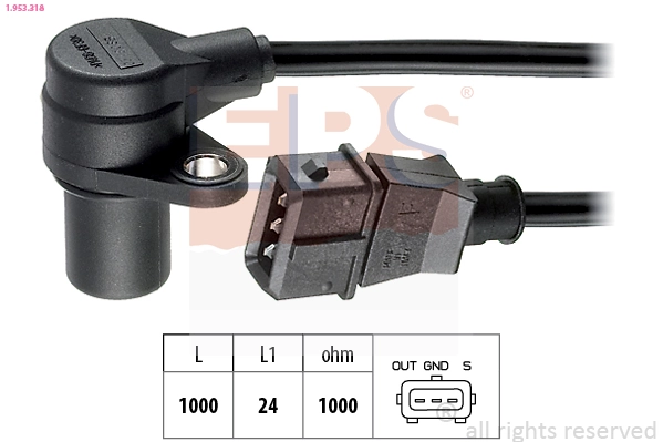 Sensor, crankshaft pulse Made in Italy - OE Equivalent 1.953.318