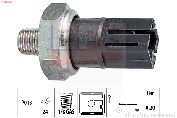 Oil Pressure Switch Made in Italy - OE Equivalent 1.800.042