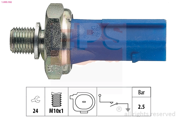 Oil Pressure Switch Made in Italy - OE Equivalent 1.800.192
