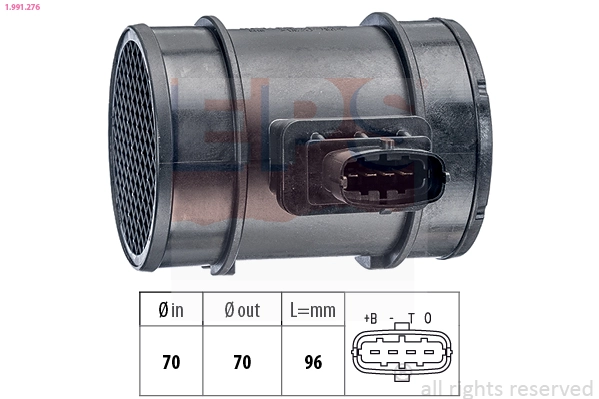 Mass Air Flow Sensor Made in Italy - OE Equivalent 1.991.276