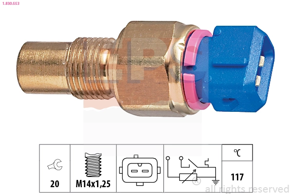 Sensor, coolant temperature Made in Italy - OE Equivalent 1.830.553