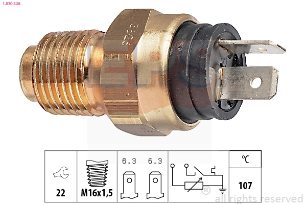 Sensor, coolant temperature Made in Italy - OE Equivalent 1.830.526