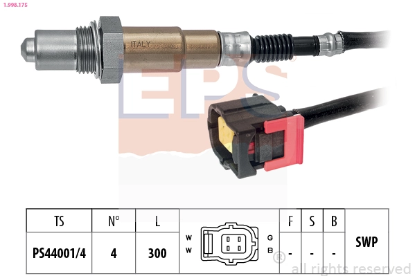 Oxygen Sensor Made in Italy - OE Equivalent 1.998.175