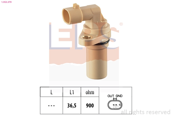 Sensor, crankshaft pulse Made in Italy - OE Equivalent 1.953.379