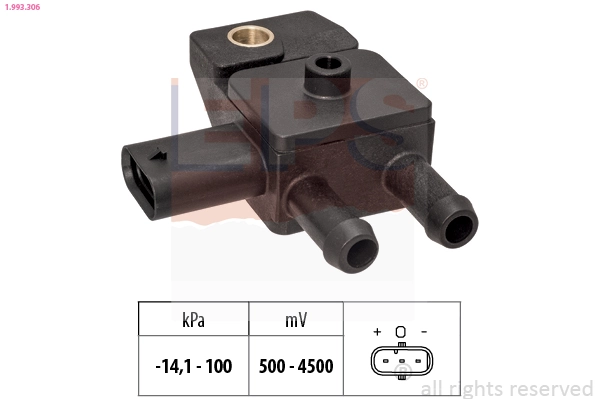 Sensor, exhaust pressure Made in Italy - OE Equivalent 1.993.306