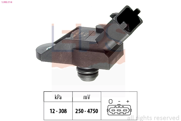 Air Pressure Sensor, altitude adaption Made in Italy - OE Equivalent 1.993.114