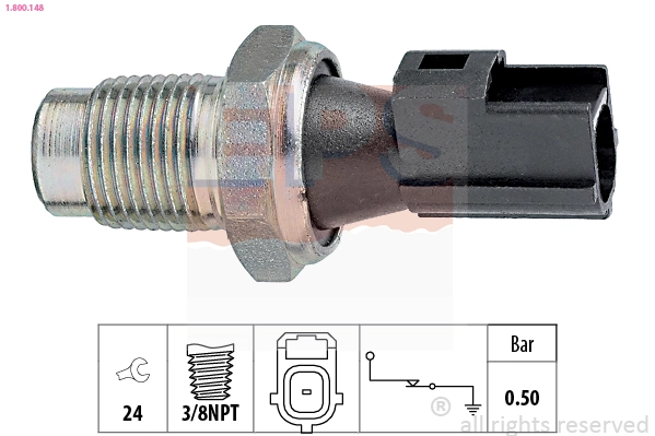 Oil Pressure Switch Made in Italy - OE Equivalent 1.800.148