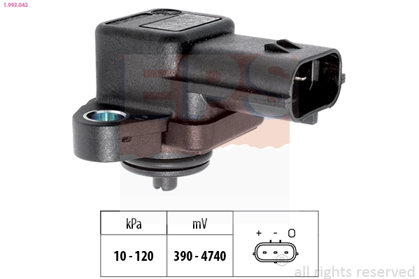Air Pressure Sensor, altitude adaption Made in Italy - OE Equivalent 1.993.042