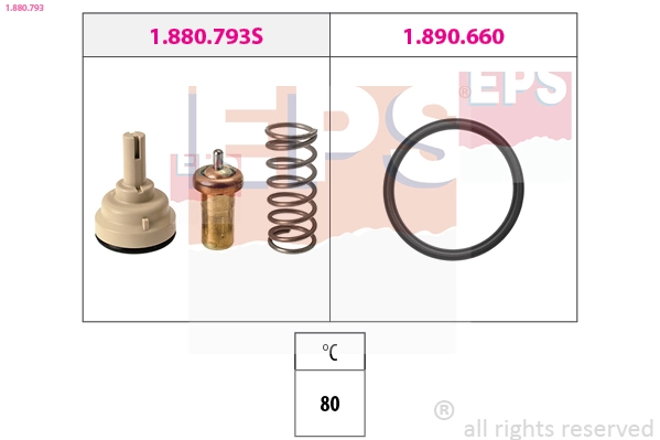 Thermostat, coolant Made in Italy - OE Equivalent 1.880.793