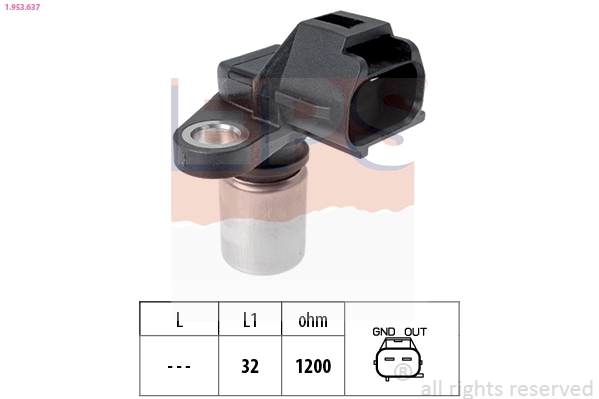 Sensor, engine speed Made in Italy - OE Equivalent 1.953.637