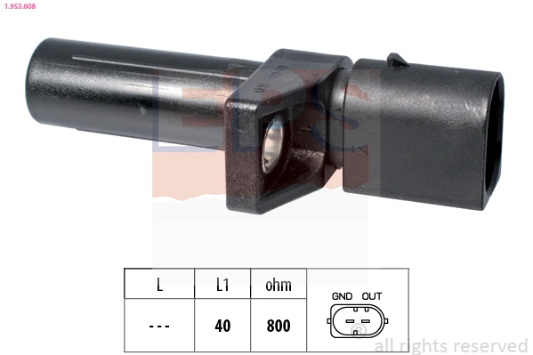 Sensor, crankshaft pulse Made in Italy - OE Equivalent 1.953.608