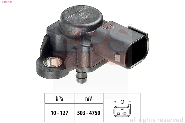 Air Pressure Sensor, altitude adaption Made in Italy - OE Equivalent 1.993.106