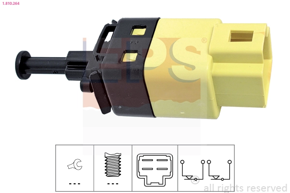 Stop Light Switch Made in Italy - OE Equivalent 1.810.264