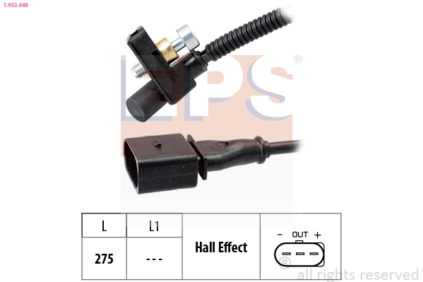 Sensor, crankshaft pulse Made in Italy - OE Equivalent 1.953.448