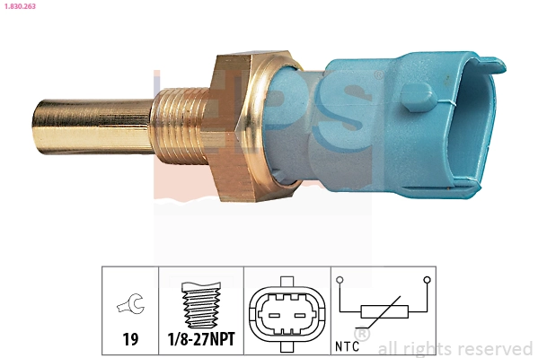 Sensor, coolant temperature Made in Italy - OE Equivalent 1.830.263