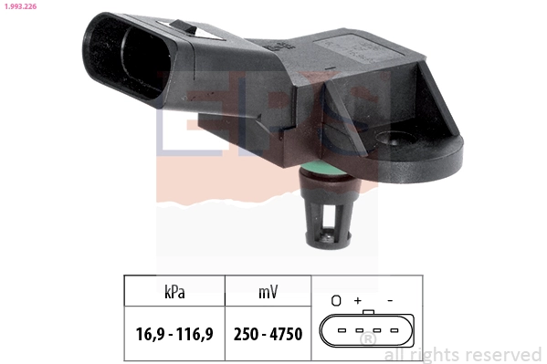 Air Pressure Sensor, altitude adaption Made in Italy - OE Equivalent 1.993.226