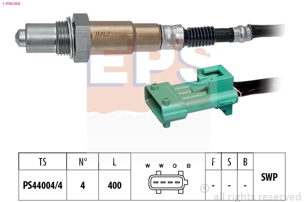 Oxygen Sensor Made in Italy - OE Equivalent 1.998.068