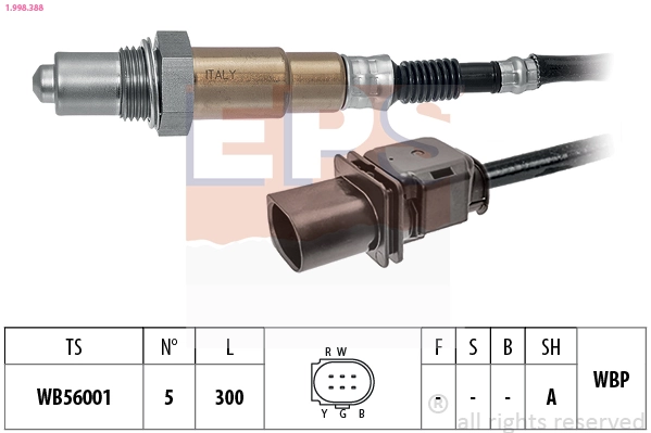 Oxygen Sensor Made in Italy - OE Equivalent 1.998.388