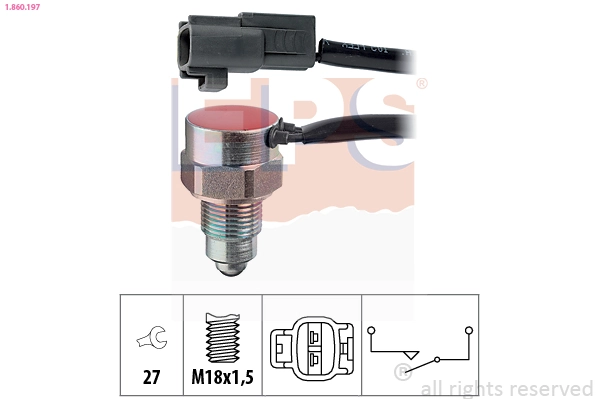 Switch, reverse light Made in Italy - OE Equivalent 1.860.197