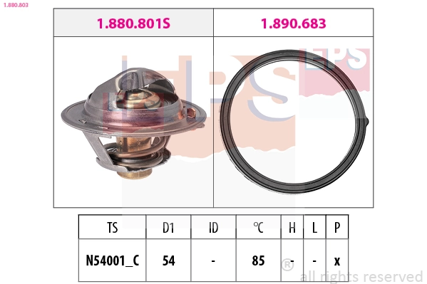 Thermostat, coolant Made in Italy - OE Equivalent 1.880.803