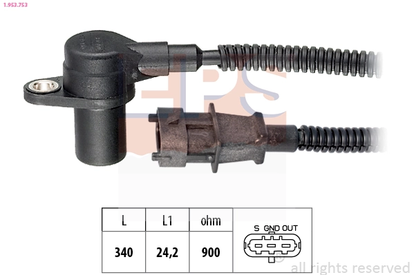 Sensor, crankshaft pulse Made in Italy - OE Equivalent 1.953.753