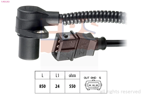 Sensor, crankshaft pulse Made in Italy - OE Equivalent 1.953.252