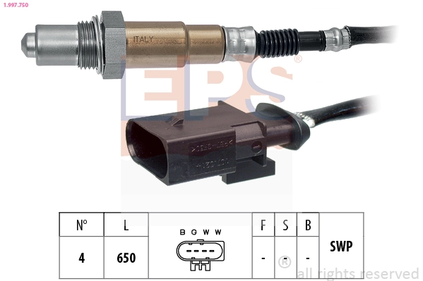 Oxygen Sensor Made in Italy - OE Equivalent 1.997.750