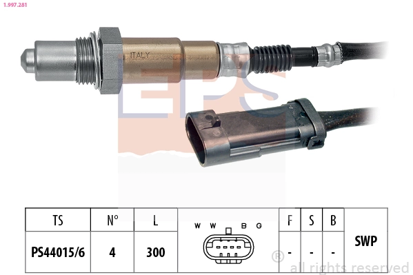 Oxygen Sensor Made in Italy - OE Equivalent 1.997.281