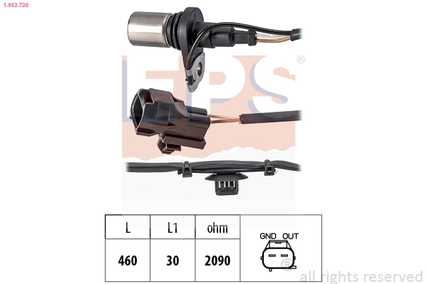 Sensor, crankshaft pulse Made in Italy - OE Equivalent 1.953.720