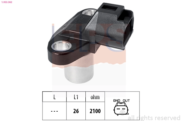 Sensor, camshaft position Made in Italy - OE Equivalent 1.953.362