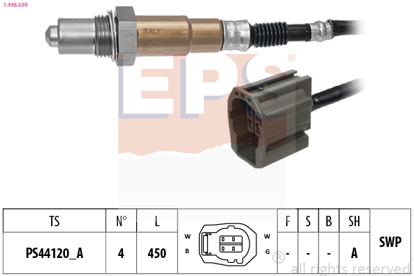 Oxygen Sensor Made in Italy - OE Equivalent 1.998.599